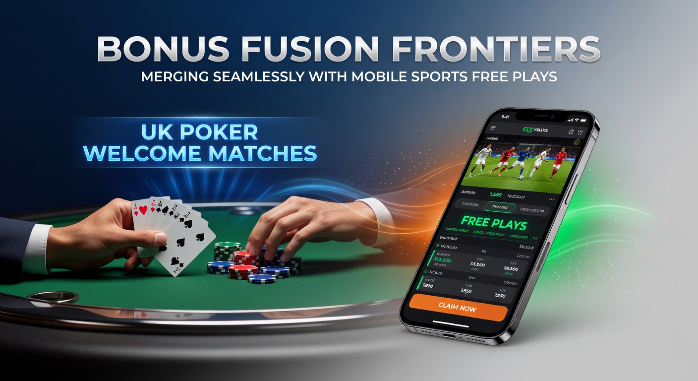 Close-up of a smartphone screen displaying a poker hand alongside live sports odds and a spinning slot reel, highlighting seamless bonus integration on UK mobile betting apps