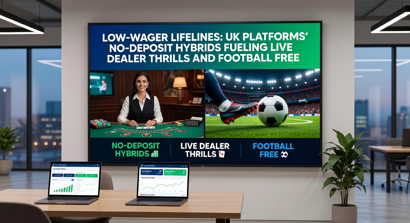 Close-up of a mobile screen displaying a live dealer roulette table alongside a football match betting slip, with no-deposit bonus ticker visible