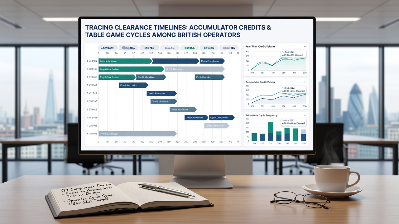 Detailed view of table game wagering cycles displayed across multiple operator interfaces